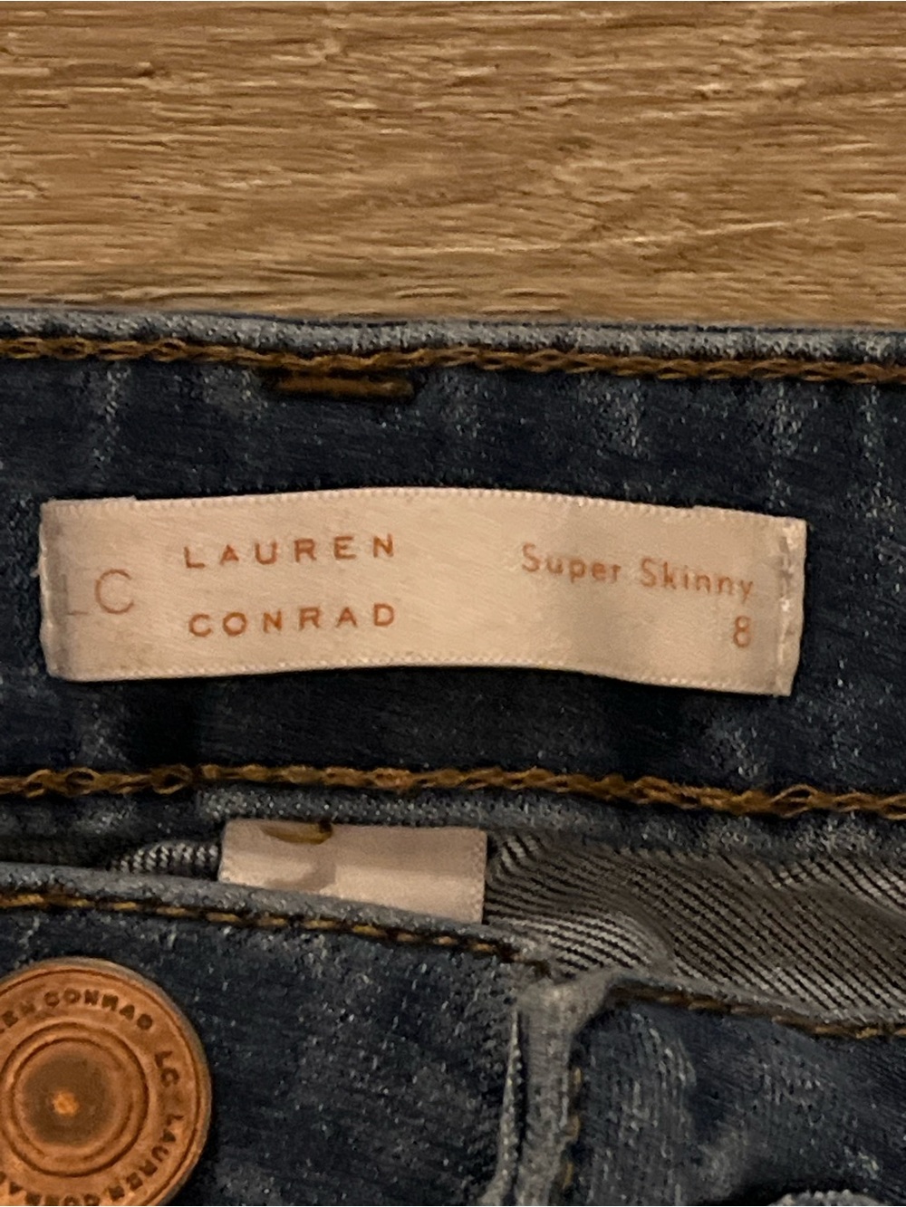 LC Lauren Conrad Dark Indigo Super Skinny Jeans